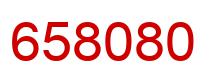 Number 658080 red image