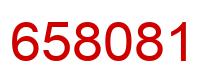 Number 658081 red image