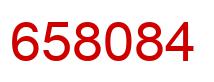 Number 658084 red image