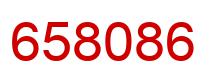 Number 658086 red image