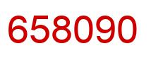 Number 658090 red image