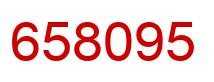 Number 658095 red image