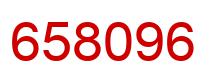 Number 658096 red image