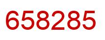 Número 658285 imagen rojo