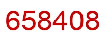 Number 658408 red image