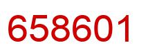 Number 658601 red image