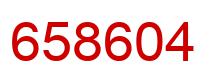 Number 658604 red image