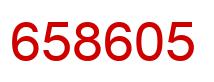 Number 658605 red image