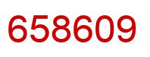 Number 658609 red image