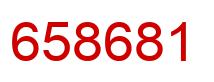 Number 658681 red image