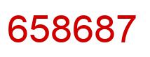 Número 658687 imagen rojo