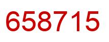 Number 658715 red image