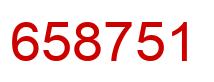 Number 658751 red image