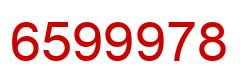 Number 6599978 red image