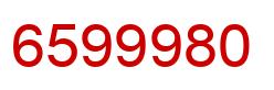 Number 6599980 red image