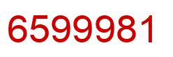 Number 6599981 red image