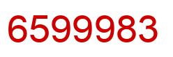 Number 6599983 red image