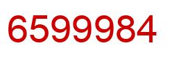 Number 6599984 red image