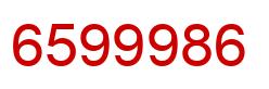 Number 6599986 red image