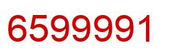 Número 6599991 imagen rojo