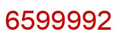 Número 6599992 imagen rojo
