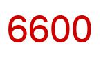 Number 6600 red image
