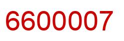 Número 6600007 imagen rojo