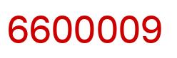 Número 6600009 imagen rojo