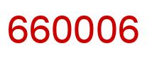 Number 660006 red image