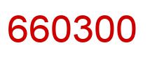 Number 660300 red image