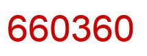 Number 660360 red image