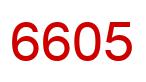 Number 6605 red image