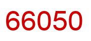 Number 66050 red image