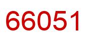 Number 66051 red image