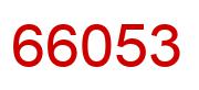 Number 66053 red image