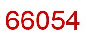 Number 66054 red image
