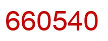 Number 660540 red image