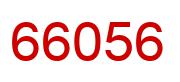 Number 66056 red image