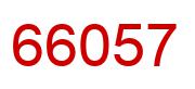 Number 66057 red image
