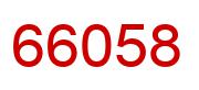 Number 66058 red image