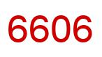 Number 6606 red image