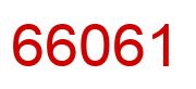 Number 66061 red image