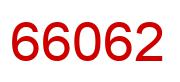 Number 66062 red image