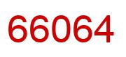 Number 66064 red image
