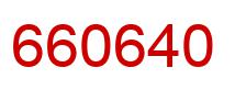 Number 660640 red image