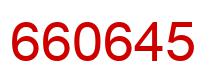 Number 660645 red image