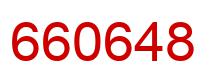 Number 660648 red image