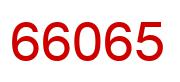 Number 66065 red image