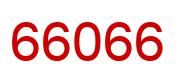 Número 66066 imagen rojo