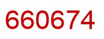Number 660674 red image